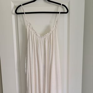 Cream Sleeveless Wide Leg Jumpsuit